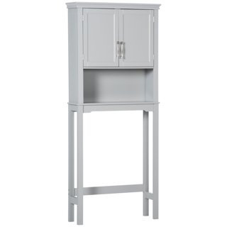 Saedew Over The Toilet Storage Cabinet, Farmhouse Over Toilet Bathroom  Organizer with Sliding Barn Door & Adjustable Shelves, Freestanding Space  Saver