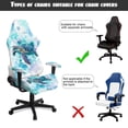 thumbnail image 4 of Jeiento Watercolor Sea Turtle Gaming Chair Cover 4-Piece Set Comfortable Computer Reclining Chair Slipcovers Breathable Rotating Chairs Cover with Elastic Bottom, 4 of 7