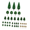 thumbnail image 1 of figatia 38 Pieces Model Green Trees Gift Layout Scenery Layout Micro Landscape Trees, 1 of 9