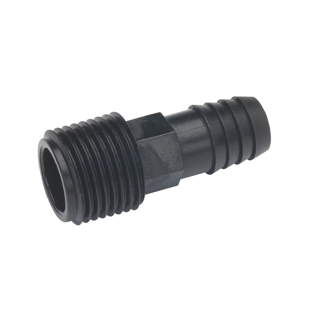 Adaptador B&K 1/2 pulg. Cada púa es de 1/2 pulgada. Plástico D MPT