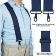 thumbnail image 2 of MELOTOUGH Men's Suspender 2 Inch Wide Suspenders Full Elastic X Back Suspender with Snap Hooks, 2 of 5