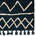 thumbnail image 6 of Marrakech Zag Blue Rug 5x7 Modern Moroccan Design Soft Microfiber Polyester, 6 of 6