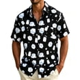 thumbnail image 2 of Yaoyar Men's Summer Floral Hawaiian Camp Shirt Short Sleeve Exotic Print Relaxed Breathable Beach Top, 2 of 5
