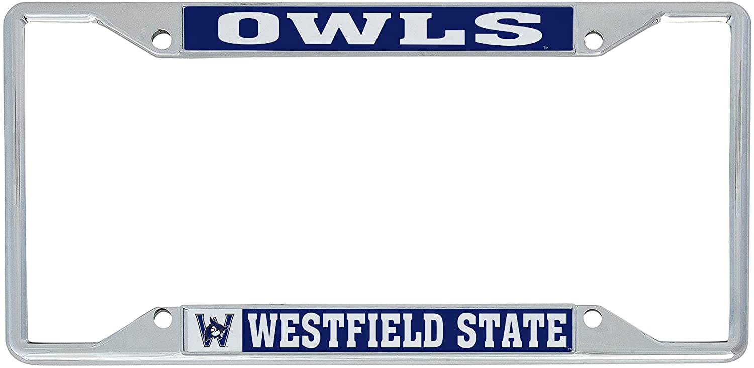 Westfield State University WSU Owls NCAA Metal License Plate Frame For