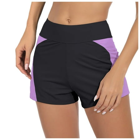 Bwdbhd Bikini Bottoms for Women String Bathing Suit Bottom with Moderate Coverage Low Waist Swim Bottom Purple 2XL