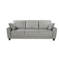 thumbnail image 3 of Sealy TruFit Klein Queen Dropback Sofa Bed Convertible with Additional Storage in Beige with Solid Wood Legs in Espresso, 3 of 17