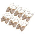 thumbnail image 2 of Zaqw Decorative Bow,6pcs Burlap Bow Country Style Burlap Lace Bow DIY Christmas Party Wedding Home Gift Wrapping Decorations,Ribbon Bow, 2 of 8