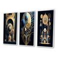 thumbnail image 3 of Designart "Futuristic Geometry of Consciousness I" Modern Geometric Framed Wall Art Set Of 3 - Gold Abstract Geometric Frame Gallery Set For Office Decor, 3 of 6