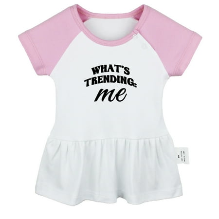 

What s Trending Me Funny Dresses For Baby Newborn Babies Skirts Infant Princess Dress 0-24M Kids Graphic Clothes (Pink Raglan Dresses 6-12 Months)