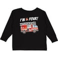 thumbnail image 3 of Inktastic I'm 4 Fire Truck 4th Birthday Boys or Girls Long Sleeve Toddler T-Shirt, 3 of 5