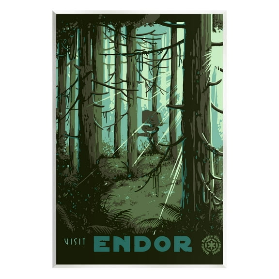 Stupell Industries Science Fiction Fantasy World Endor Graphic Art Unframed Art Print Wall Art, Design by Matheus Lopes Castro