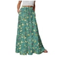 thumbnail image 2 of vigerkar Women A-Line High Waist Maxi Skirt Full Ankle Length Flowy Swing Elegant Dressy Casual Work Long Skirts Mint Green, XL, 2 of 6
