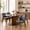 Black, variant on 19.7" W Faux Leather Dining Chairs Set of 2, Modern Upholstered Kitchen Chairs with Solid Wood Legs, Easy Clean, Brown