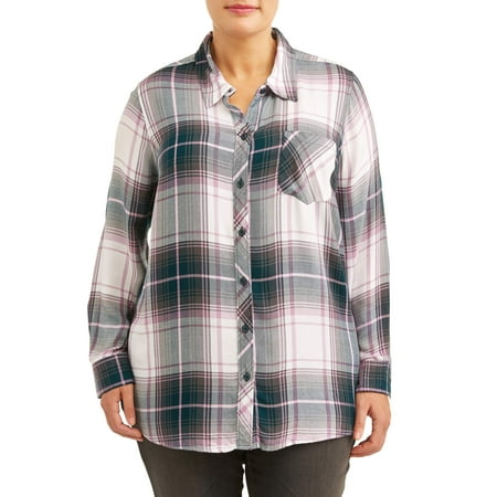 where to buy plus size womens button down shirts