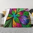 thumbnail image 1 of Fotbe Multicolored Beautiful Flower Manta de Franela con Estampado, Manta Ultrasuave para Cama, Sofá, Auto, Hipoalergénica y Antibolitas-80"x60", 1 of 6