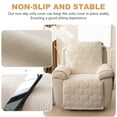 thumbnail image 5 of Eurhowing Fleece Recliner Chair Cover, Non-Slip Stretchable Recline Sofa Slipcover, Fuzzy Plush Washable Armchair Reclining Furniture Protector, Off-White, 5 of 10