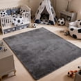 thumbnail image 2 of LUOVEN Plush Soft Shag Area Rug, 8*10 Fluffy Indoor Carpet for Home Bedroom Living Room, Gray, 2 of 7