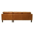 thumbnail image 5 of Hairo Loose Back Genuine Leather Right Facing Sectional Sofa in Cognac Tan, 5 of 5