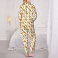 thumbnail image 6 of Goofa Squirrel Eating Nuts Printed Women’s 2 Piece Pajama Set Super,Pajamas Women's Long Sleeve Sleepwear Soft Button Down Loungewear Pjs Lounge Set Nightwear-Medium, 6 of 9