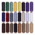 thumbnail image 2 of Bobina de Surtido de de Coser, 24 Colores, 55 Yardas Cada , Kit de Costura de Hilo Encerado, Hilo Encerado Multiusos para Coser a Mano Baoblaze coser hilo de cera plano, 2 of 5
