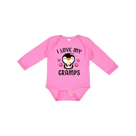 

Inktastic I Love My Gramps with Cute Penguin and Hearts Gift Baby Girl Long Sleeve Bodysuit