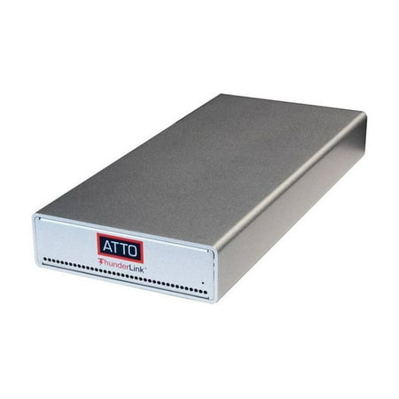 UPC: 0603175009238 | ATTO ThunderLink NS 3252 (SFP28) TLNS-3252-D00 40Gb/s Thunderbolt 3 (2-port) to 25GbE (2-Port) (includes SFPs)
