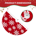 thumbnail image 2 of Magshion 47" Christmas Tree Skirt with White Snowflakes, Velvet for Merry Christmas Party Christmas Tree Decorations, Red, 2 of 7