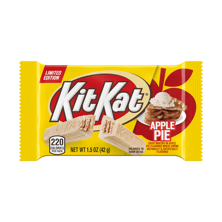Kit Kat, Wafer Bar Apple Pie Flavored White Creme Candy Bar 1.5 Oz.