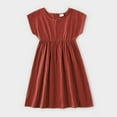 thumbnail image 3 of FYMNSI Mommy and Me Matching Family Outfits Casual Crew Neck A-Line Pleated Midi Dresses Baby Girl Cap Sleeves Dress Red (Baby Girl3-6M), 3 of 8