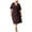 black, variant on Fox & Royal Womens Striped Floral Wrap Dress, Black, Plus Size, 0X