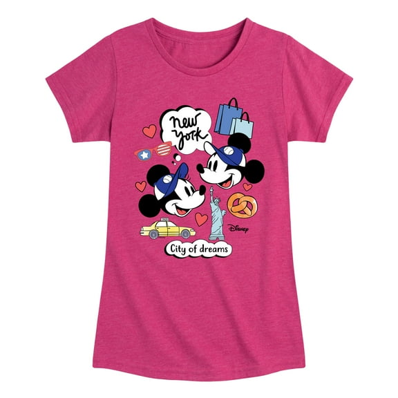 Disney - Mickey & Friends - New York City of Dreams - Toddler And Youth Girls Short Sleeve Graphic T-Shirt