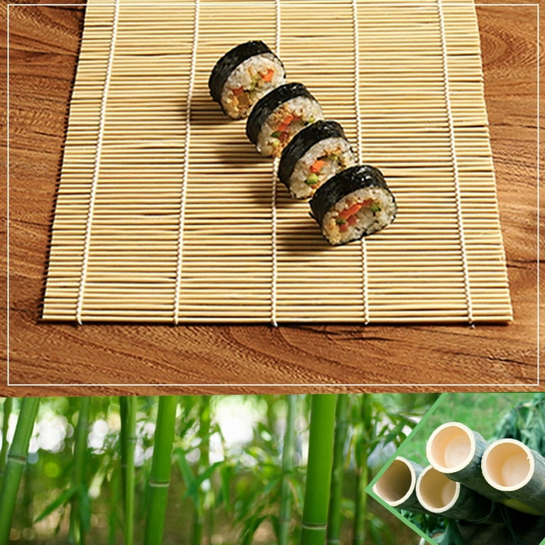Sushi Making Kit, Delamu Bamboo Sushi Mat for Beginner, Including Sushi  Rolling Mats, Chopsticks, Paddle, Spreader, Guide PDF 
