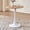 Natural White, variant on 31.5" Small Round Dining Table [Metal Tulip Pedestal Base] White Modern Kitchen Table for Dining Living Room Apartment Small Space