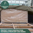 thumbnail image 1 of Heavy Duty Waterproof Canvas Tarp By Ccs Chicago Canvas & Supply - Extra Durable Multipurpose Camping Tarp Cover With Rustproof Grommets For Industrial & Commercial Use Brown 10 By 12 Feet, 1 of 4