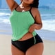 thumbnail image 1 of TaTaai Plus Size Loose Split Swimsuit, Women's Solid Color Padded No Steel Support Swimwear, Elastic Design, Ideal for Summer Beach Pool Vacation Wear Gift, 1 of 5