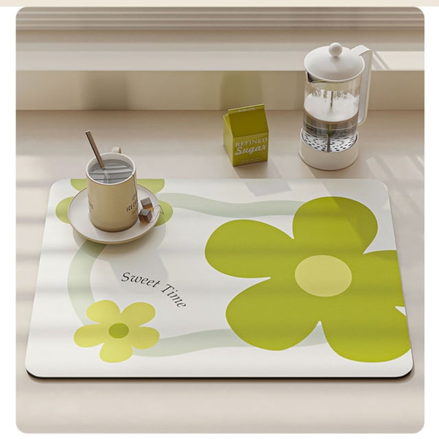 TIMIFIS Drying Pad Draining Mat Kitchen Drying Pad Bar Table Cup Pad Washable Heat Insulation Pad Washbasin Absorbent Pad Bathroom Faucet Pad Anti-Splash Pad Wash 30X40cm Kitchen Gadgets