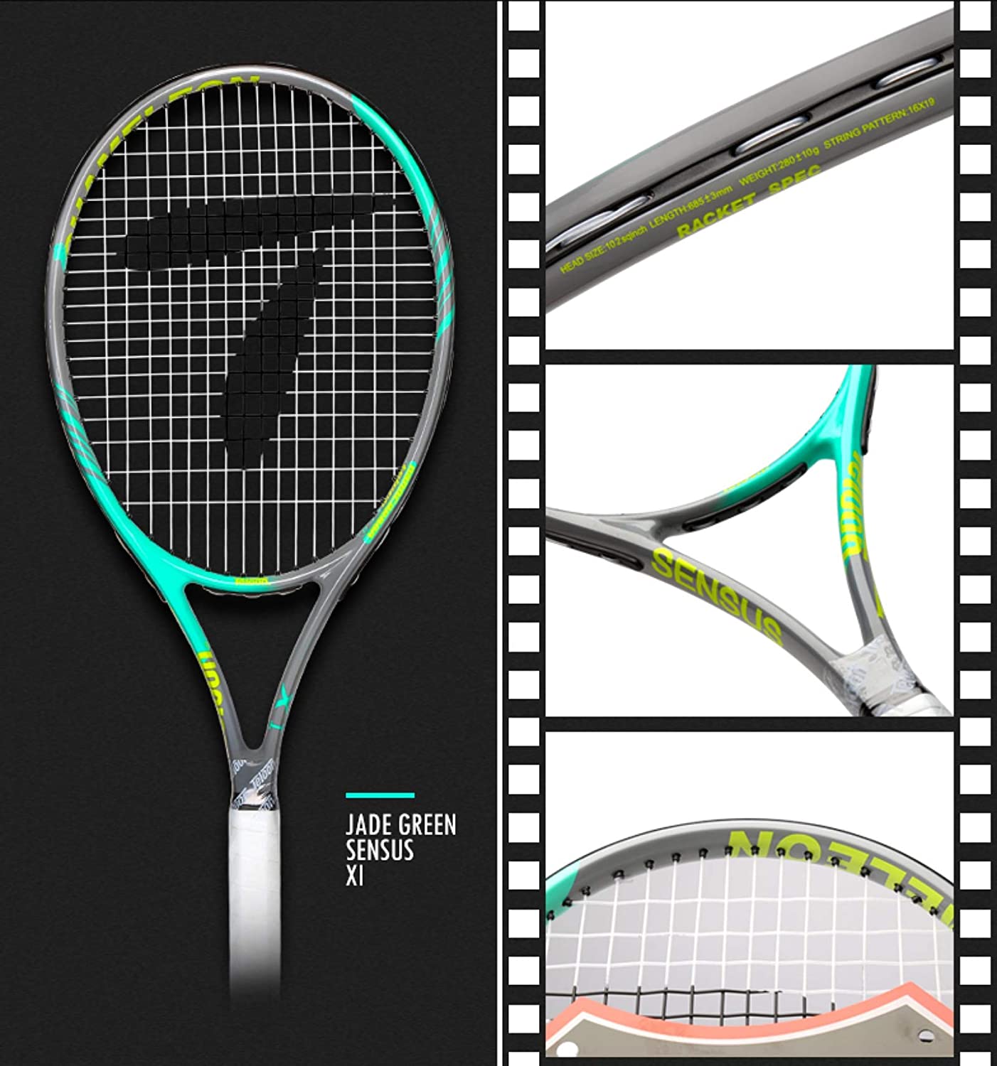 Teloon Sensus Series | Adult Tennis Racquet, Women Tennis Racket Includes Bag Cover, Shock Absorber, Tennis Grip (Pink)
