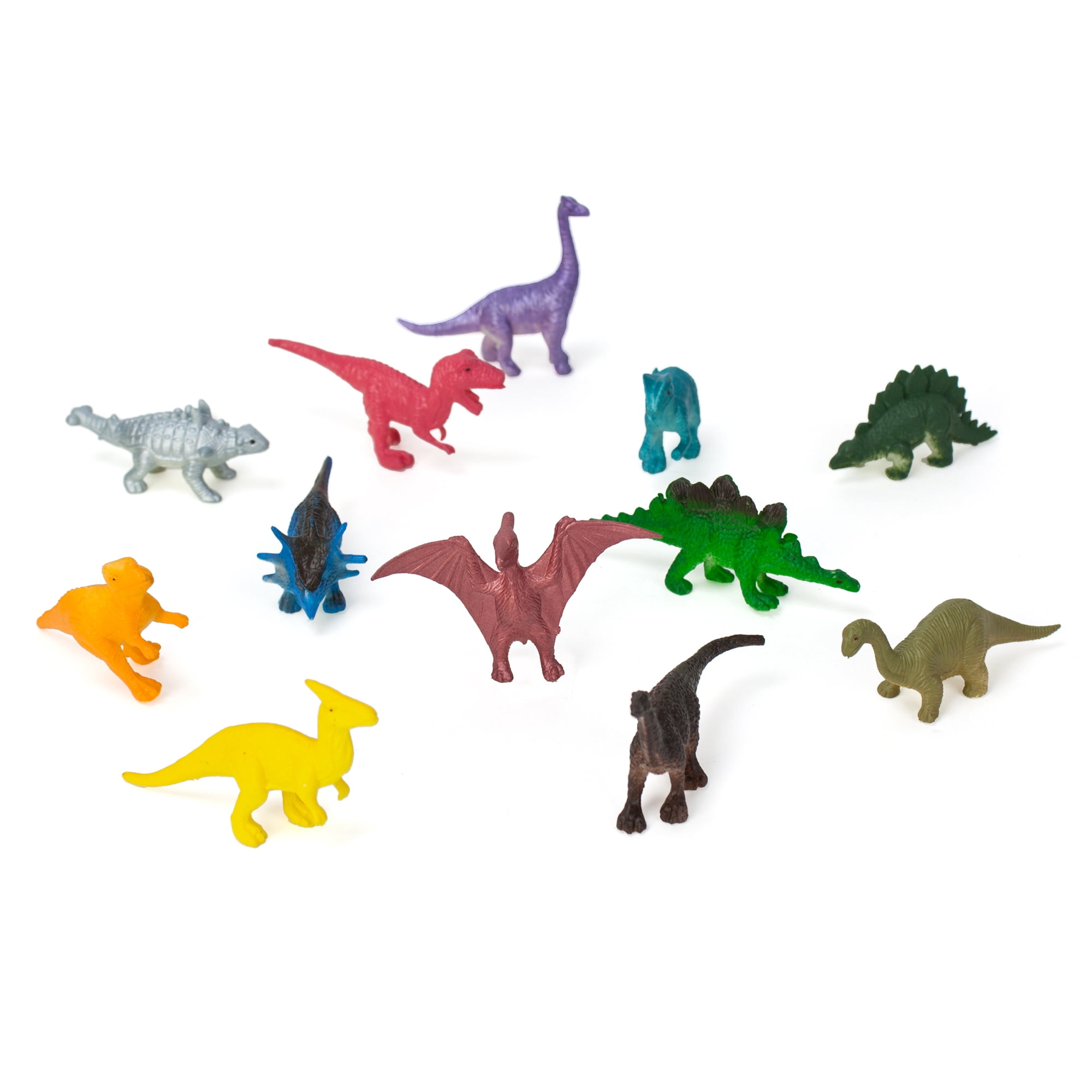 Best Brands Small Colorful Toy Figurines Realistic Dinosaurs Great for Learning Dinosaurs. Decorative Figurine. (12 count)