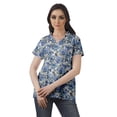 thumbnail image 2 of Moomaya Womens Wrap Style Shirt Tunic Cotton Casual Button Down Classic Collar Top, 2 of 6