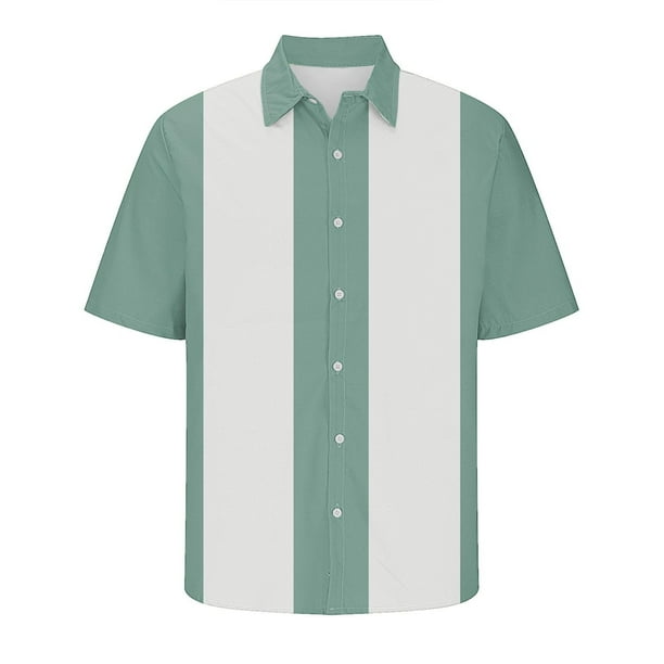 Camisa Hawaiana para Hombres Imprimir Manga Corta Divertida Tropical Casual Camisa de Playa, Botón Hawaiano para Hombres