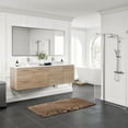 thumbnail image 3 of Eviva Luxy 72 Inch White Oak Double Vessel Sink Vanity with Glass Top, 3 of 5