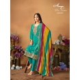 thumbnail image 3 of Custom Made Multi Color Designer Straight Kurti With Pant Set Wedding Wear Suit For Women, 3 of 5