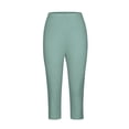 thumbnail image 4 of BUIGTTKLOP Womens Capri Pants Summer Capri Leggings Women Stretchy Workout Yoga Casual Vacation Beach Pants, 4 of 6