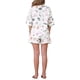 thumbnail image 3 of CONJUNTOS DE VACACIONES CASUALES IMPRESOS DE CAMISA DE BOTONES Y PANTALONES CORTOS PARA MUJERES DE VERANO INSPIRE CHIC M Blanco, 3 of 6