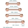 thumbnail image 2 of Briana Williams 14G Rose Gold Tongue Ring Stainless Barbells  Piercing Jewelry, 2 of 4