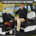 thumbnail image 2 of Yuyamidu Gorilla Golf Cart Seat Cover with 4 Pockets Sunset Golf Cart Seat Towel Blanket Soft Club Car Seat Blanket Towel Universal Fits 2-Seat Golf Carts, 2 of 7