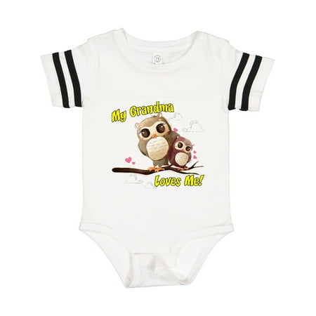

Inktastic My Grandma Loves Me Owl Gift Baby Boy or Baby Girl Bodysuit