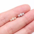 thumbnail image 4 of Golden Brilliant Blooming Flower Multi-Gem Bendable Hoop Ring, 4 of 5