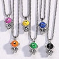 thumbnail image 4 of Astronaut Pendants Spaceman Pendant Necklaces Couples Necklace Summer Jewelry--C-Model code 26923 C, 4 of 5