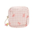 thumbnail image 1 of Bolsas de maquillaje de la marca Unique Bargains, 1 Pc, con lazo, para viajes de negocios, color rosa, algodón, 1 of 1